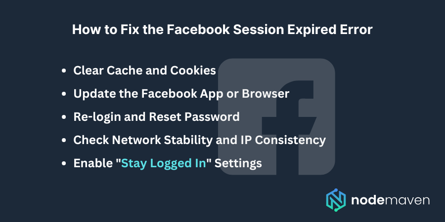 how to fix facebook session expired error