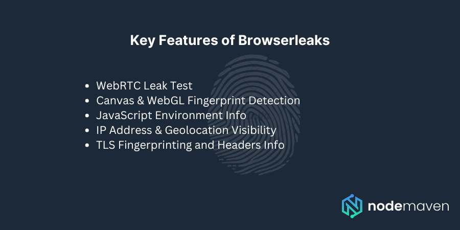 Key Features of Browserleaks