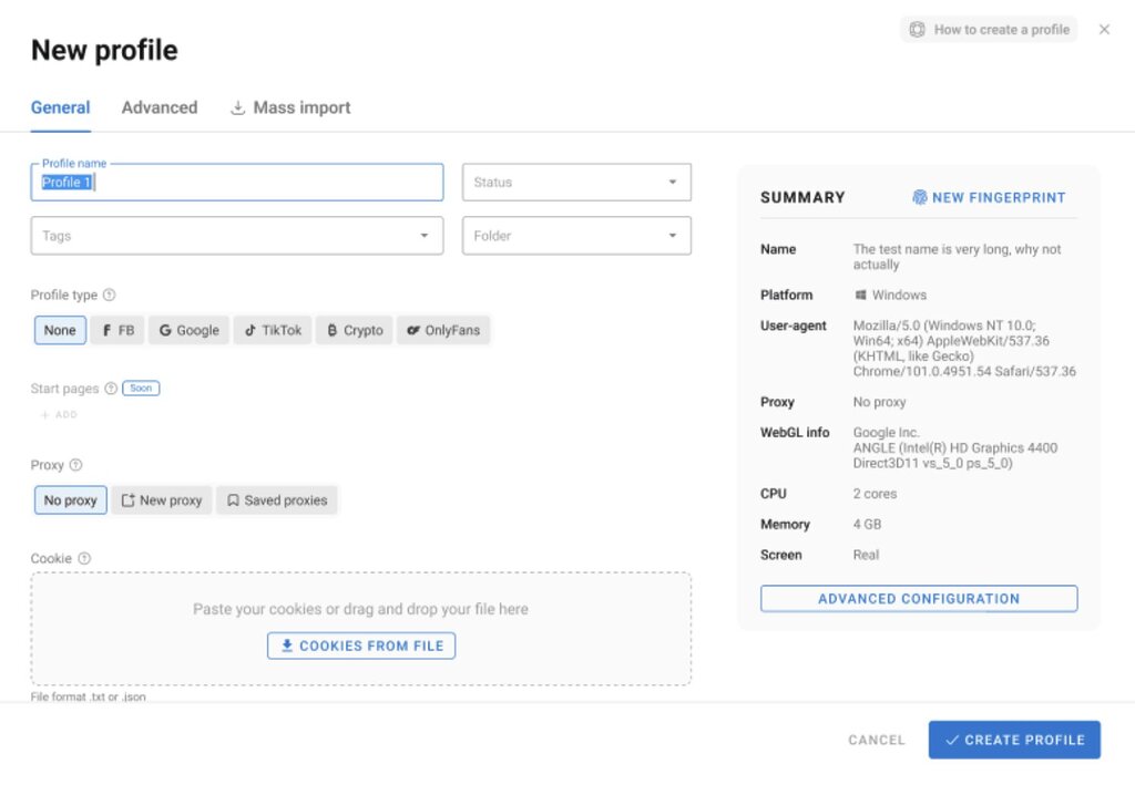Dolphin Anty Interface