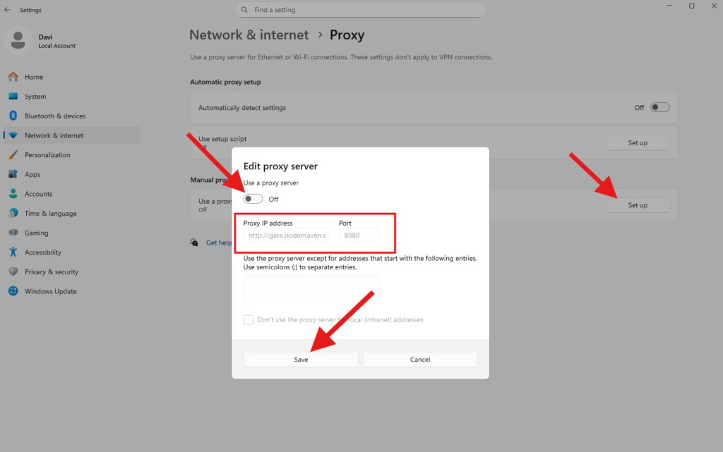 SOCKS5 Configuration Guide - Windows - NodeMaven