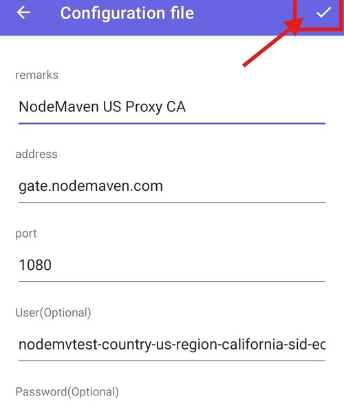 Proxies for shadowrocket step 6